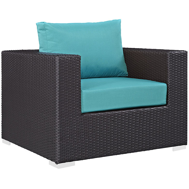 Modway Furniture Modern Convene 7 Piece Outdoor Patio Sectional Set EEI-2162-Minimal & Modern