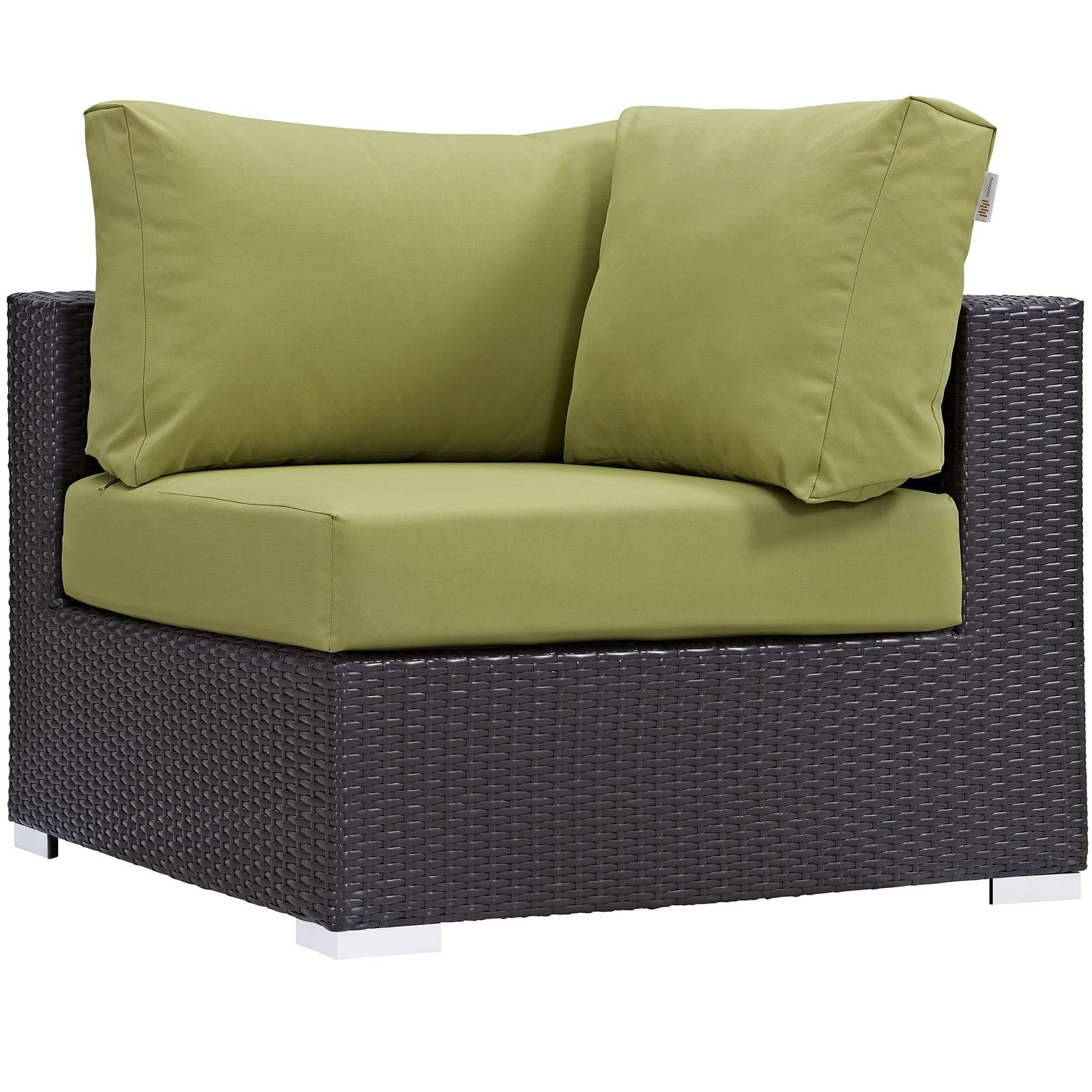 Modway Furniture Modern Convene 5 Piece Outdoor Patio Sectional Set - EEI-2163