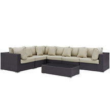 Modway Furniture Modern Convene 7 Piece Outdoor Patio Sectional Set - EEI-2168