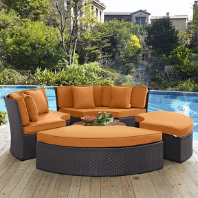 Modway Furniture Modern Convene Circular Outdoor Patio Daybed Set EEI-2171-Minimal & Modern