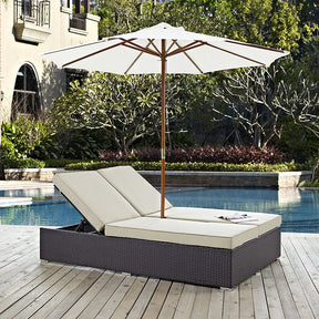 Modway Furniture Modern Convene Double Outdoor Patio Chaise EEI-2180-Minimal & Modern