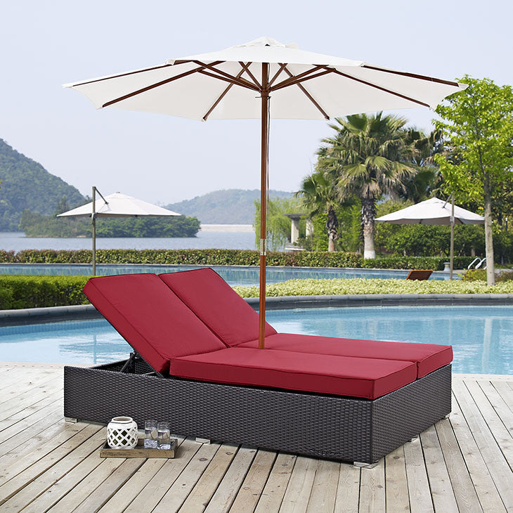 Modway Furniture Modern Convene Double Outdoor Patio Chaise EEI-2180-Minimal & Modern