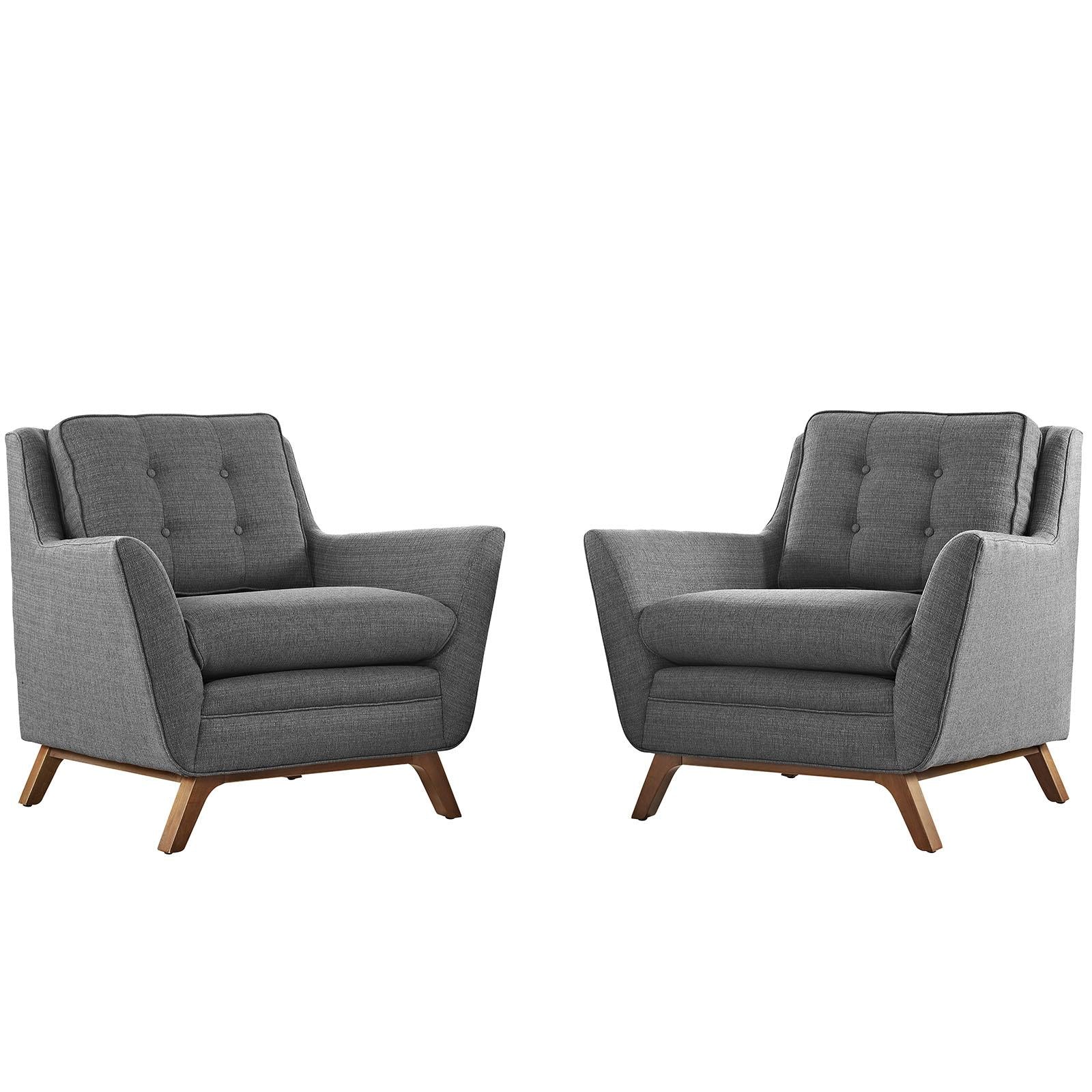 Modway Furniture Modern Beguile 2 Piece Upholstered Fabric Living Room Set - EEI-2185