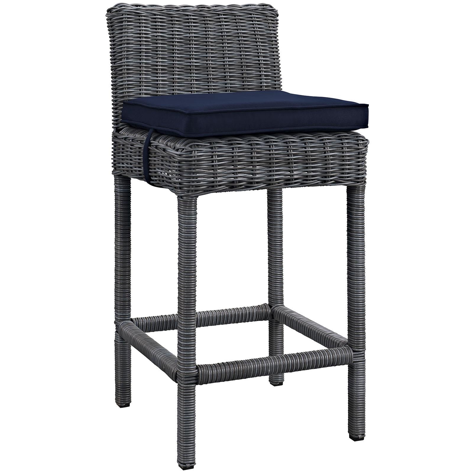Modway Furniture Modern Summon Bar Stool Outdoor Patio Sunbrella® Set of 4 - EEI-2198