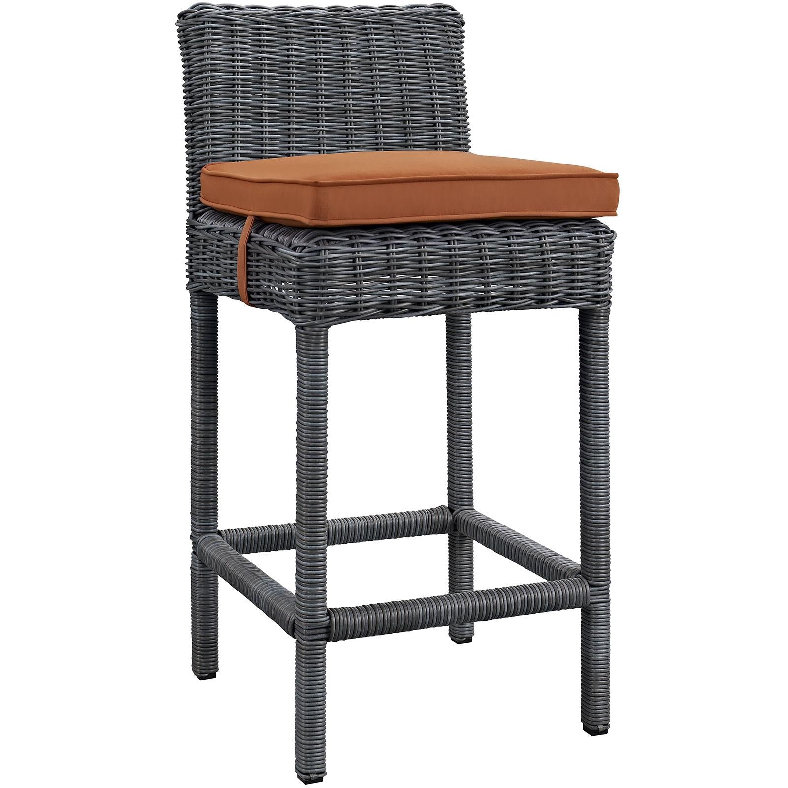 Modway Furniture Modern Summon Bar Stool Outdoor Patio Sunbrella® Set of 4 - EEI-2198
