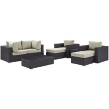 Modway Furniture Modern Convene 8 Piece Outdoor Patio Sectional Set - EEI-2206