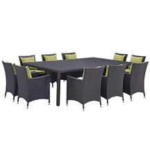 Modway Furniture Modern Convene 11 Piece Outdoor Patio Dining Set - EEI-2240
