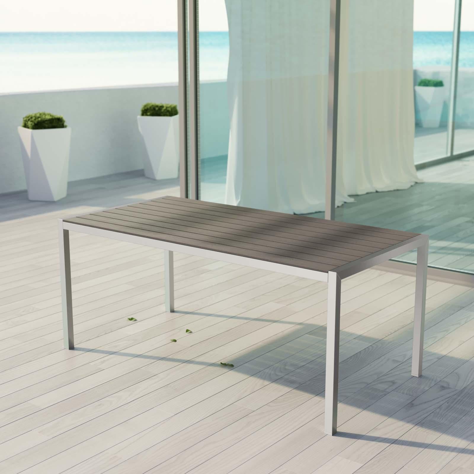 Modway Furniture Modern Shore Outdoor Patio Aluminum Dining Table - EEI-2251