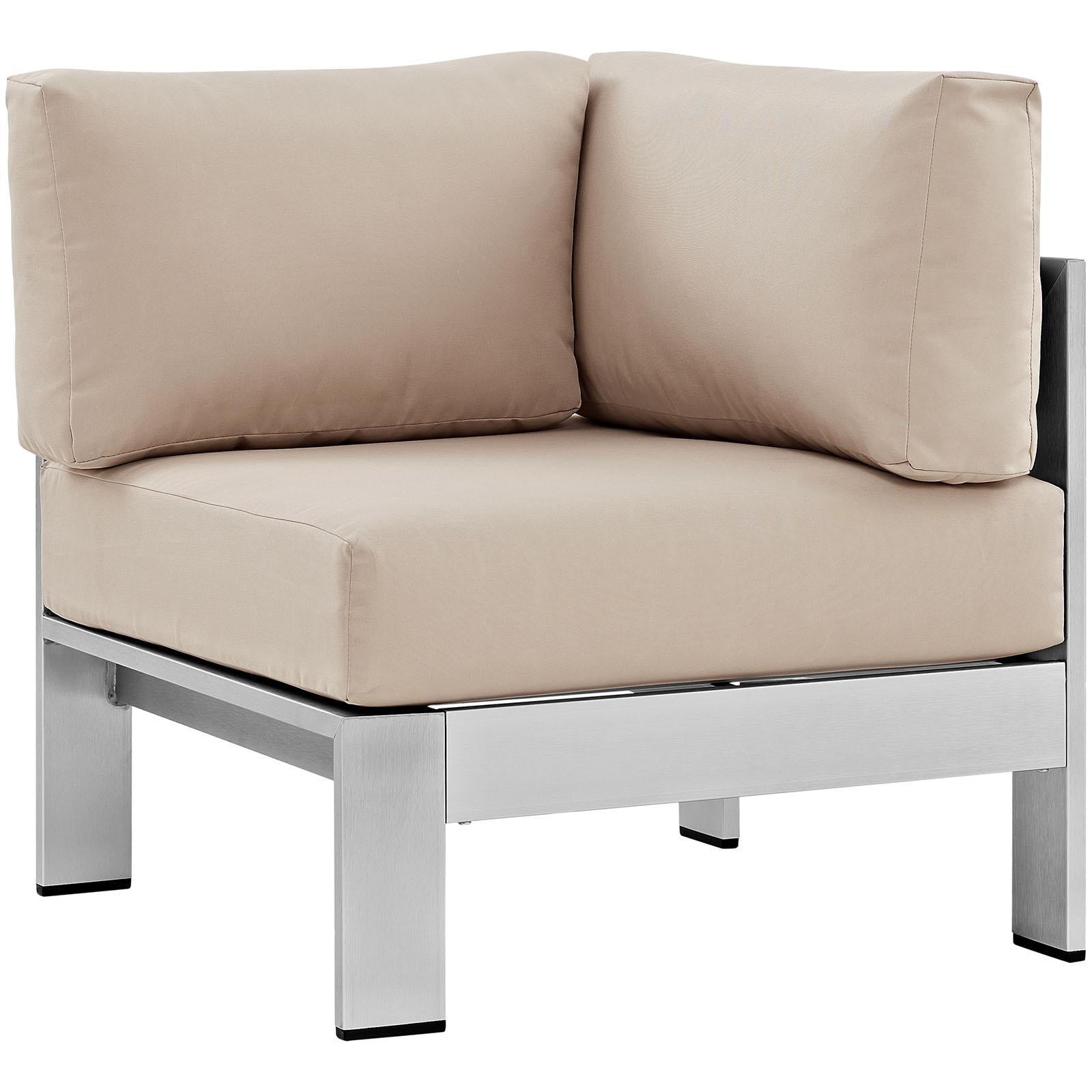 Modway Furniture Modern Shore Outdoor Patio Aluminum Corner Sofa - EEI-2264