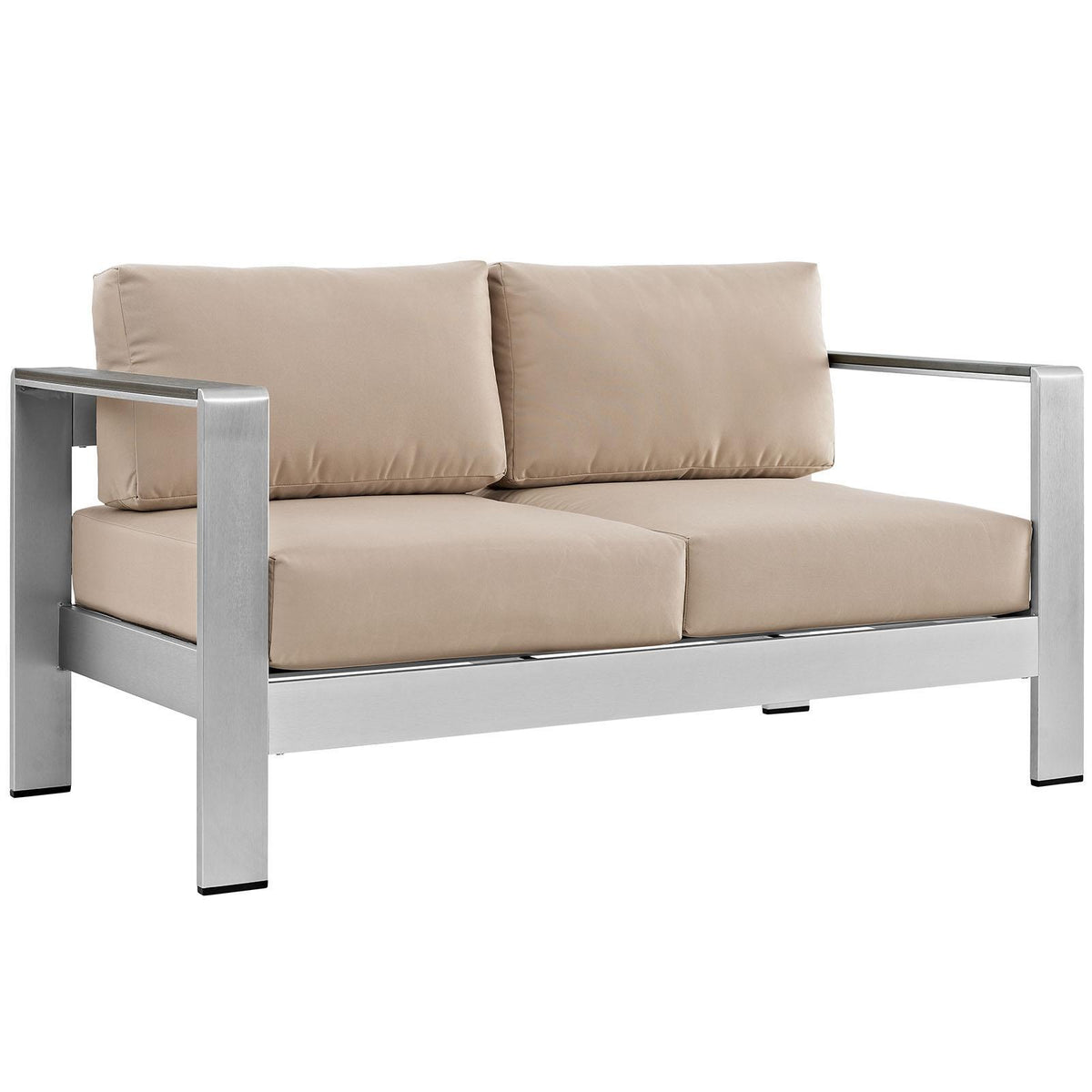 Modway Furniture Modern Shore Outdoor Patio Aluminum Loveseat - EEI-2267