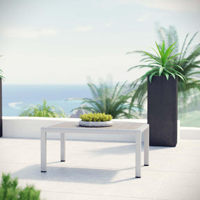 Modway Furniture Modern Shore Outdoor Patio Aluminum Coffee Table - EEI-2268