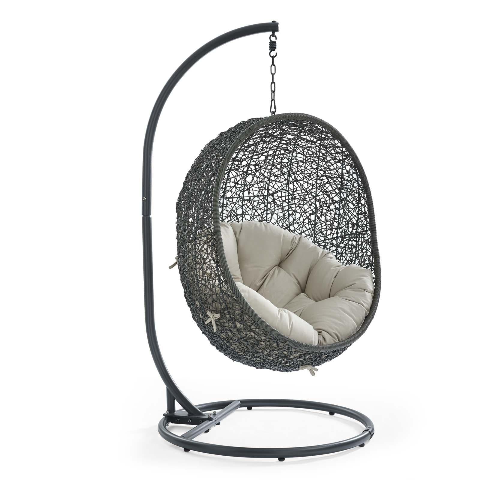 Modway Furniture Modern Hide Outdoor Patio Swing Chair With Stand - EEI-2273