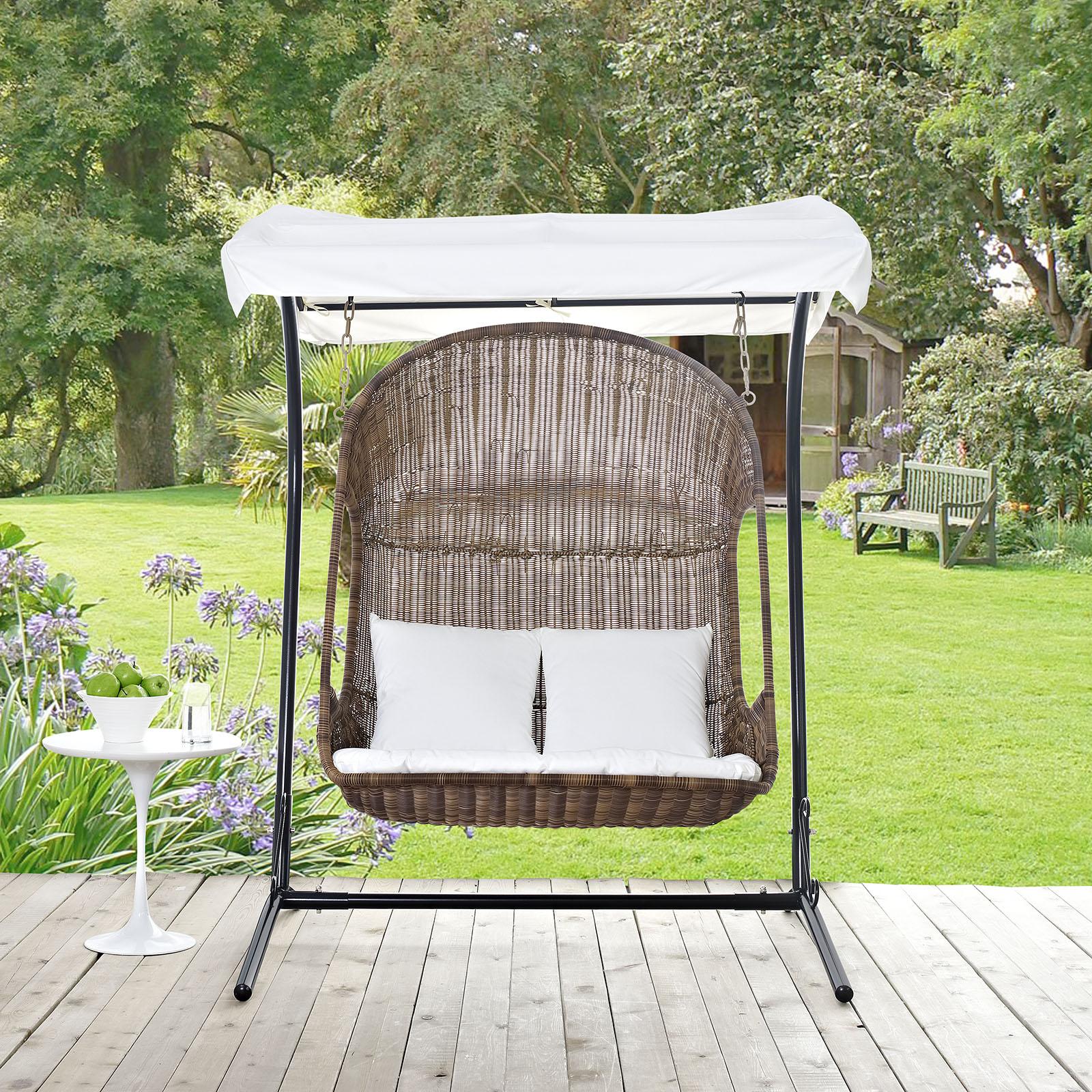 Modway Furniture Modern Vantage Outdoor Patio Swing Chair With Stand - EEI-2278