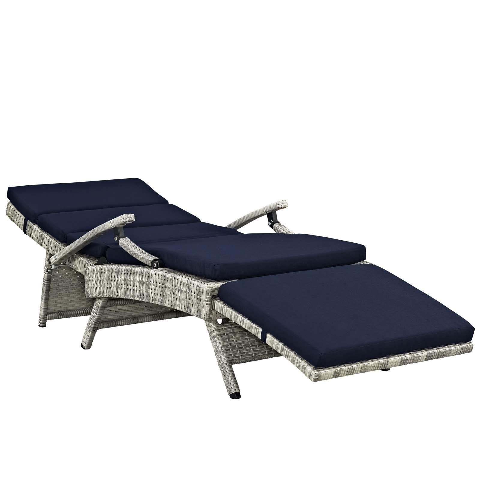 Modway Furniture Modern Envisage Chaise Outdoor Patio Wicker Rattan Lounge Chair - EEI-2301