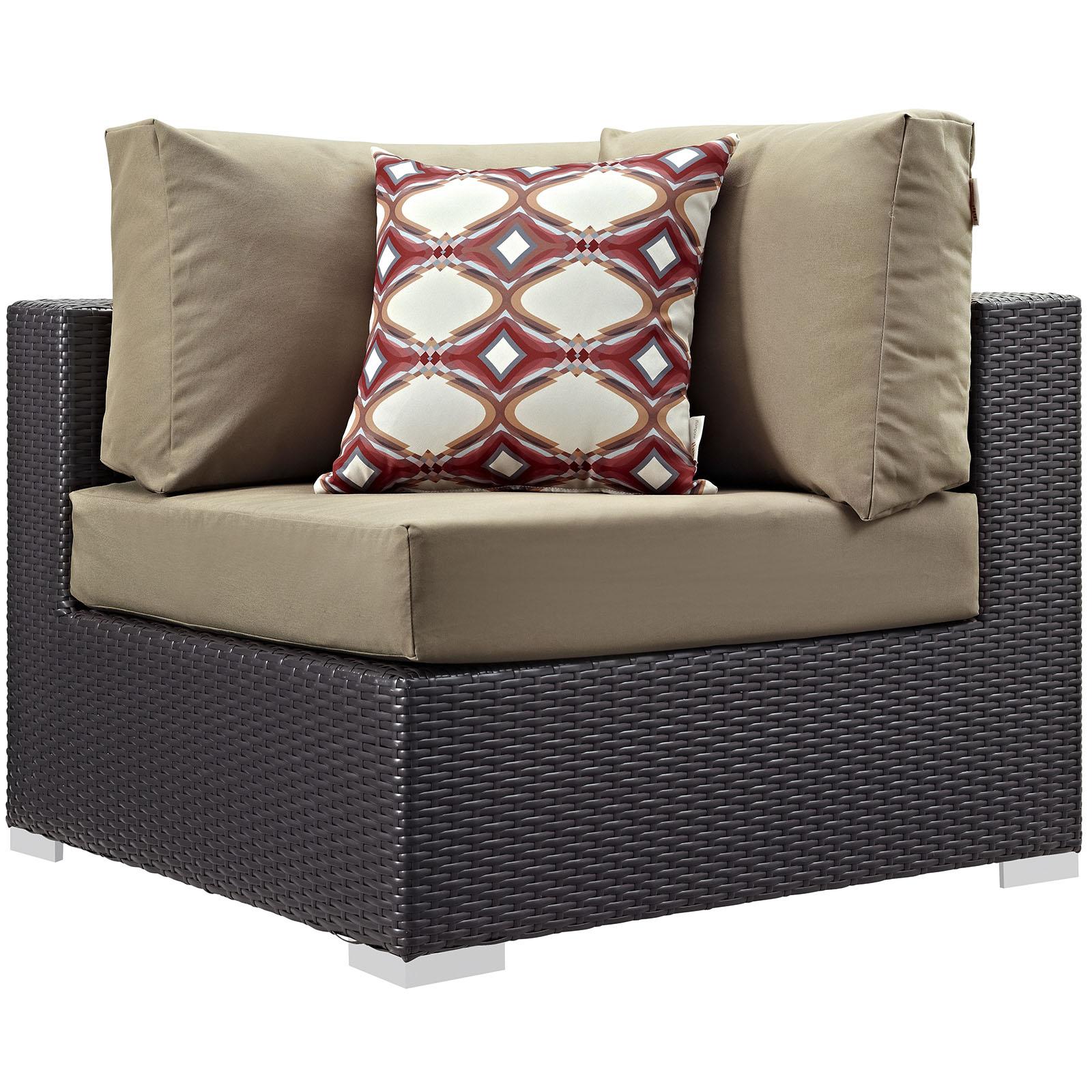 Modway Furniture Modern Convene 7 Piece Outdoor Patio Sectional Set - EEI-2350