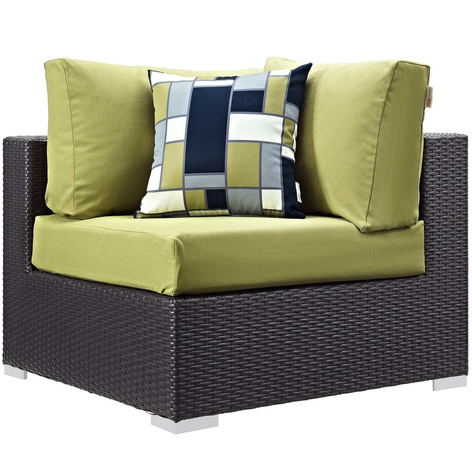 Modway Furniture Modern Convene 7 Piece Outdoor Patio Sectional Set - EEI-2350