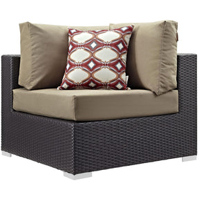 Modway Furniture Modern Convene 5 Piece Outdoor Patio Sectional Set - EEI-2356