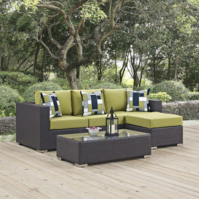 Modway Furniture Modern Convene 3 Piece Outdoor Patio Sofa Set - EEI-2364