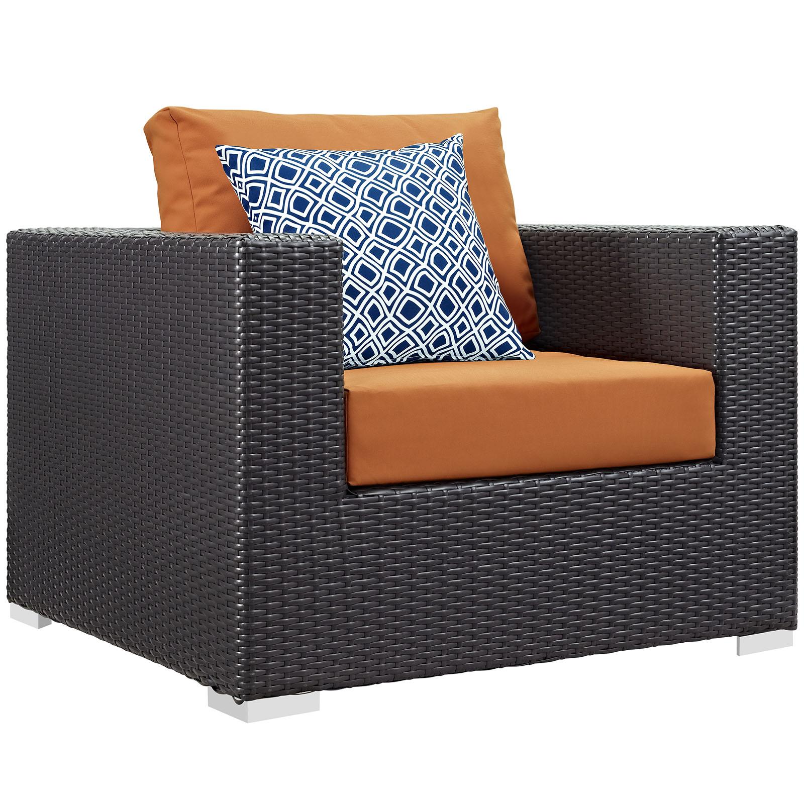 Modway Furniture Modern Convene 6 Piece Outdoor Patio Sectional Set - EEI-2372