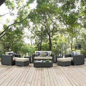 Modway Furniture Modern Sojourn 8 Piece Outdoor Patio Sunbrella® Sectional Set - EEI-2376