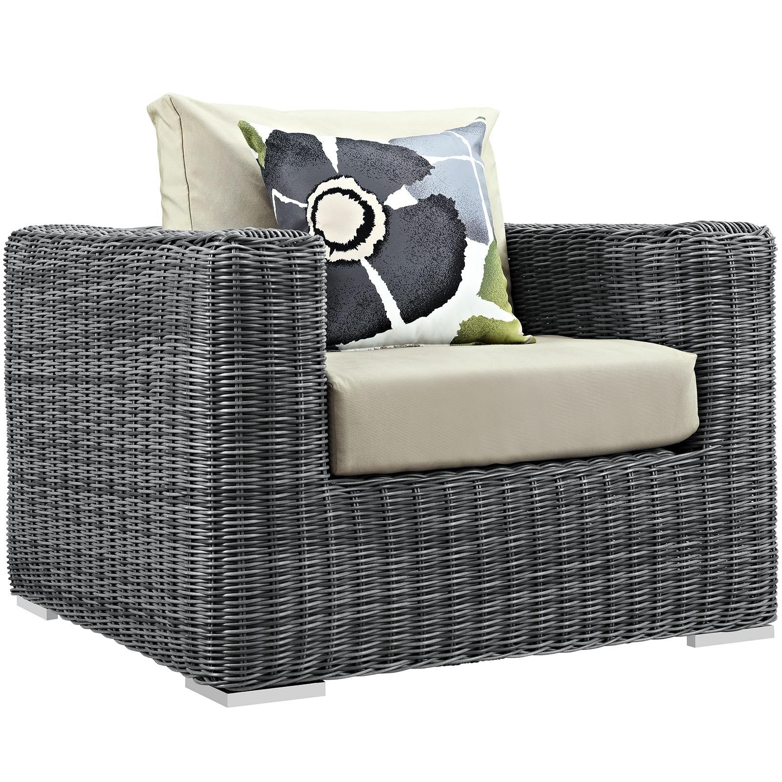Modway Furniture Modern Summon 8 Piece Outdoor Patio Sunbrella® Sectional Set - EEI-2389