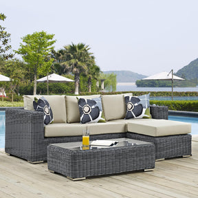Modway Furniture Modern Summon 3 Piece Outdoor Patio Sunbrella® Sectional Set - EEI-2397