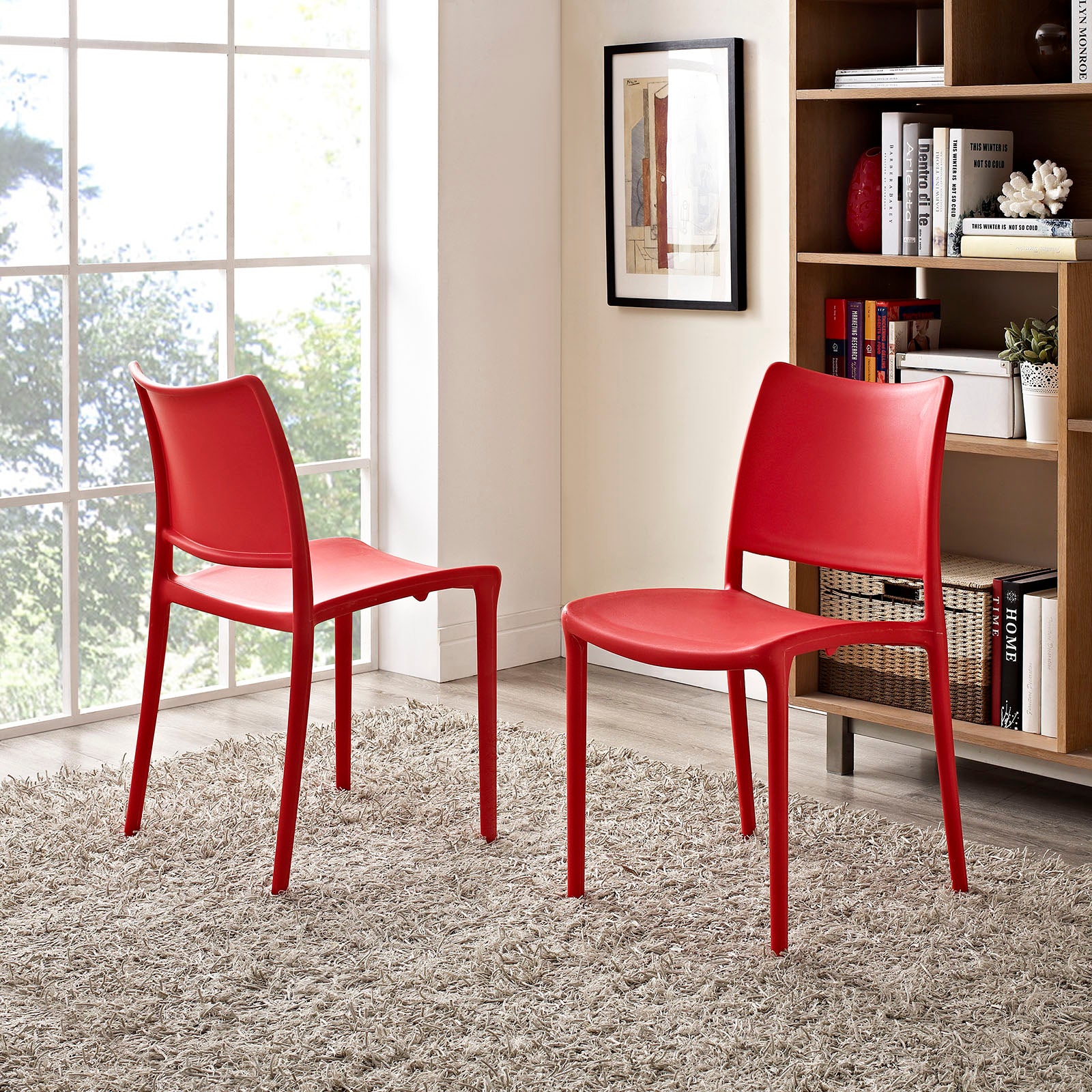 Modway Furniture Modern Hipster Dining Side Chair Set of 2 - EEI-2424-Minimal & Modern