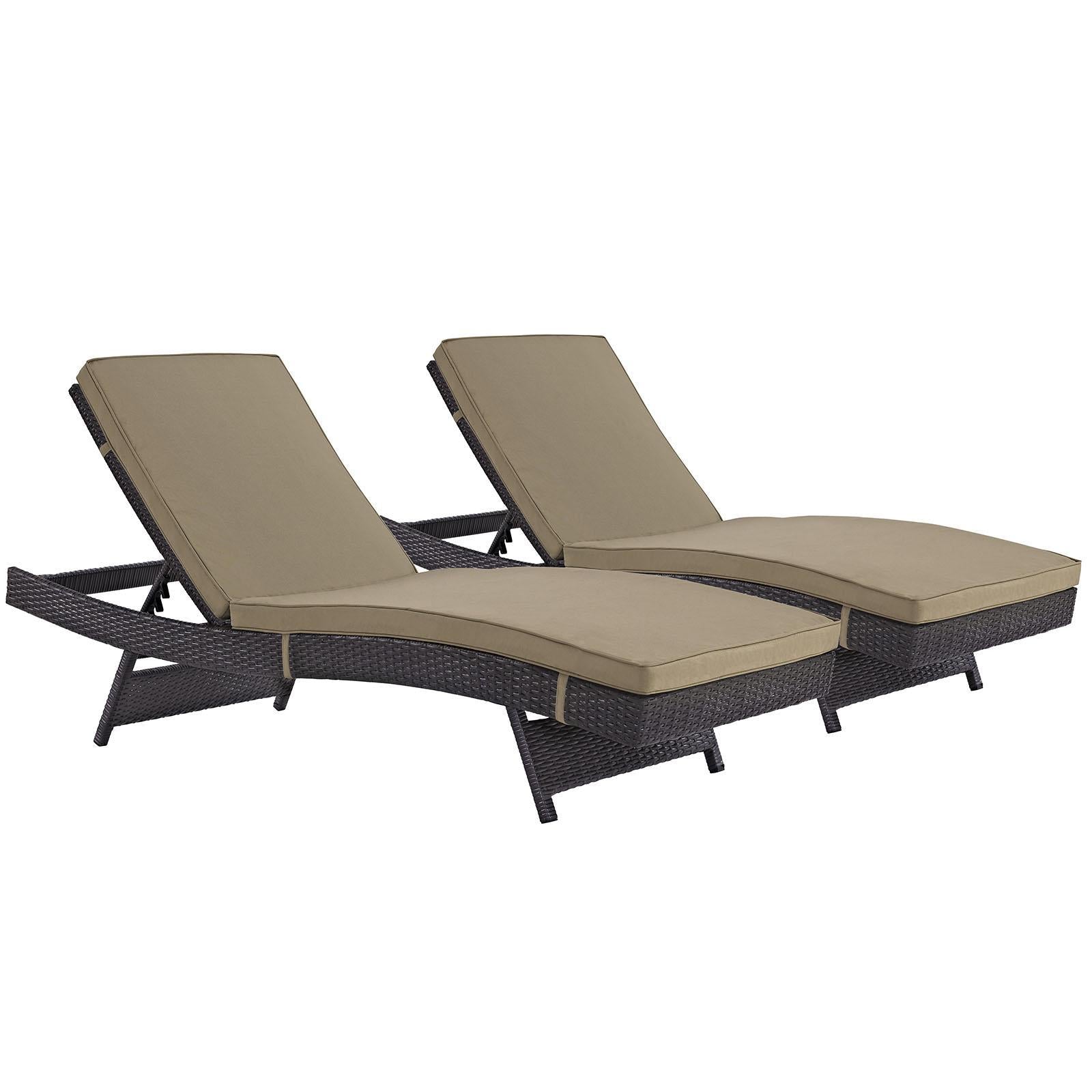 Modway Furniture Modern Convene Chaise Outdoor Patio Set of 2 - EEI-2428