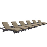 Modway Furniture Modern Convene Chaise Outdoor Patio Set of 6 - EEI-2430
