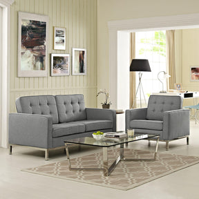 Modway Furniture Modern Loft Living Room Set Upholstered Fabric Set of 2 - EEI-2442