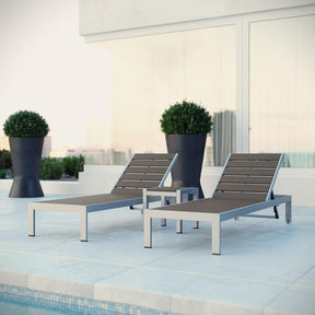 Modway Furniture Modern Shore 3 Piece Outdoor Patio Aluminum Set - EEI-2466