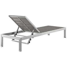 Modway Furniture Modern Shore Chaise Outdoor Patio Aluminum Set of 2 - EEI-2467