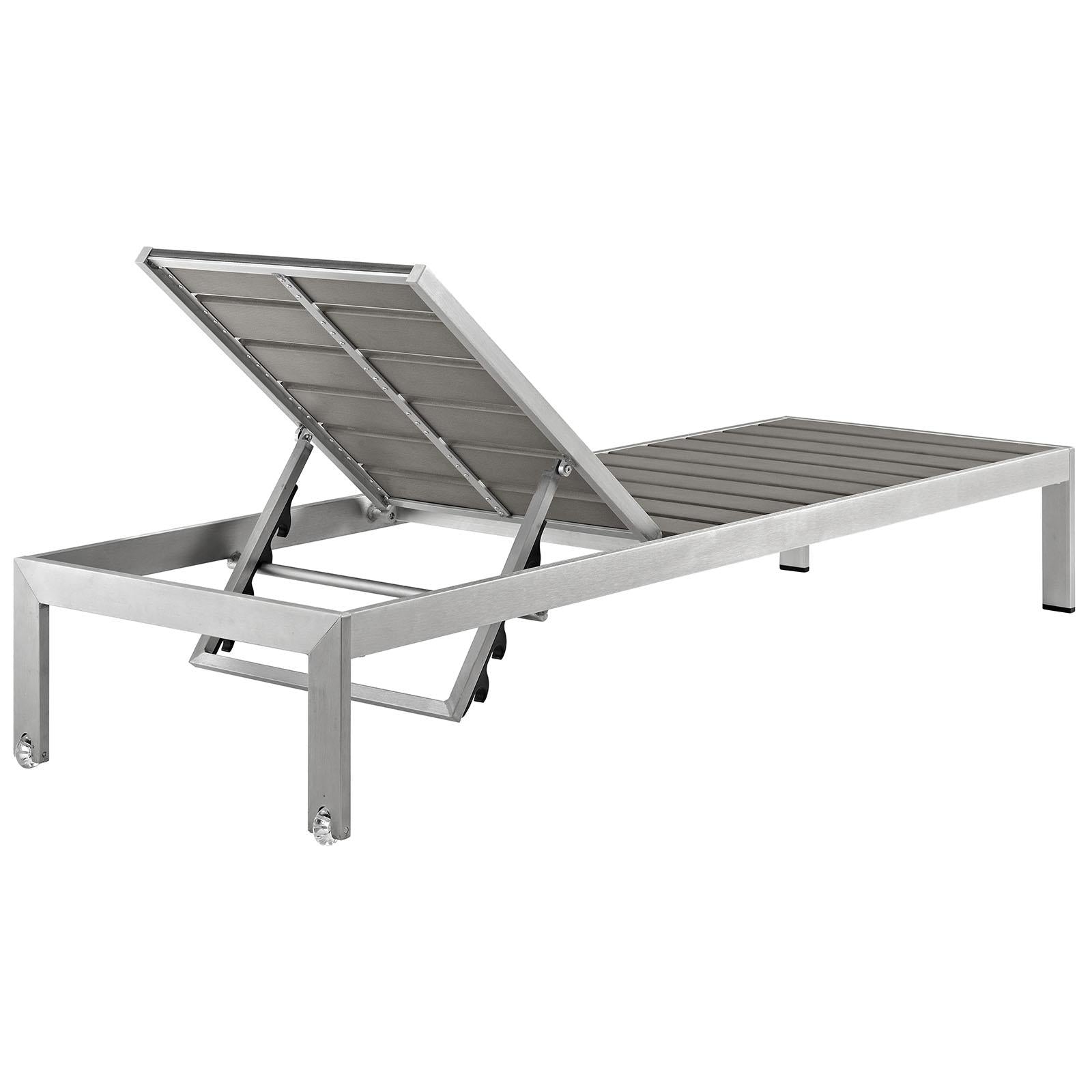 Modway Furniture Modern Shore Chaise Outdoor Patio Aluminum Set of 6 - EEI-2469