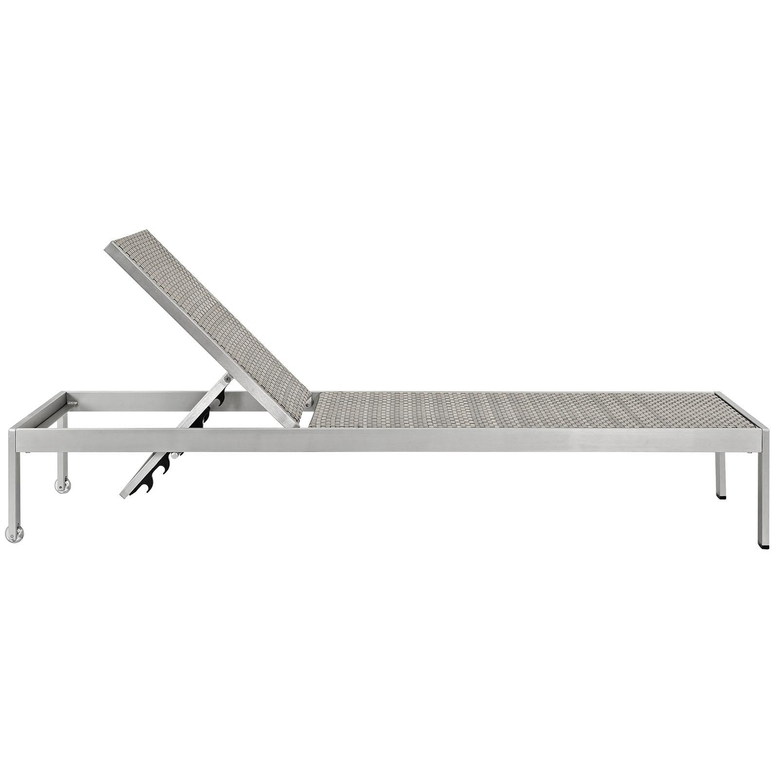 Modway Furniture Modern Shore Chaise Outdoor Patio Aluminum Set of 6 - EEI-2479