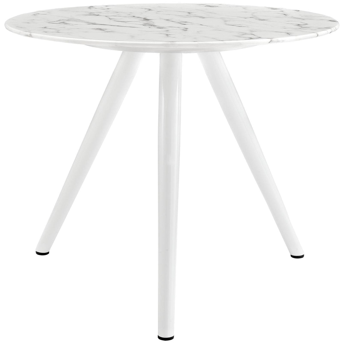 Modway Furniture Modern Lippa 36" Round Artificial Marble Dining Table with Tripod Base - EEI-2522
