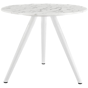 Modway Furniture Modern Lippa 36" Round Artificial Marble Dining Table with Tripod Base - EEI-2522
