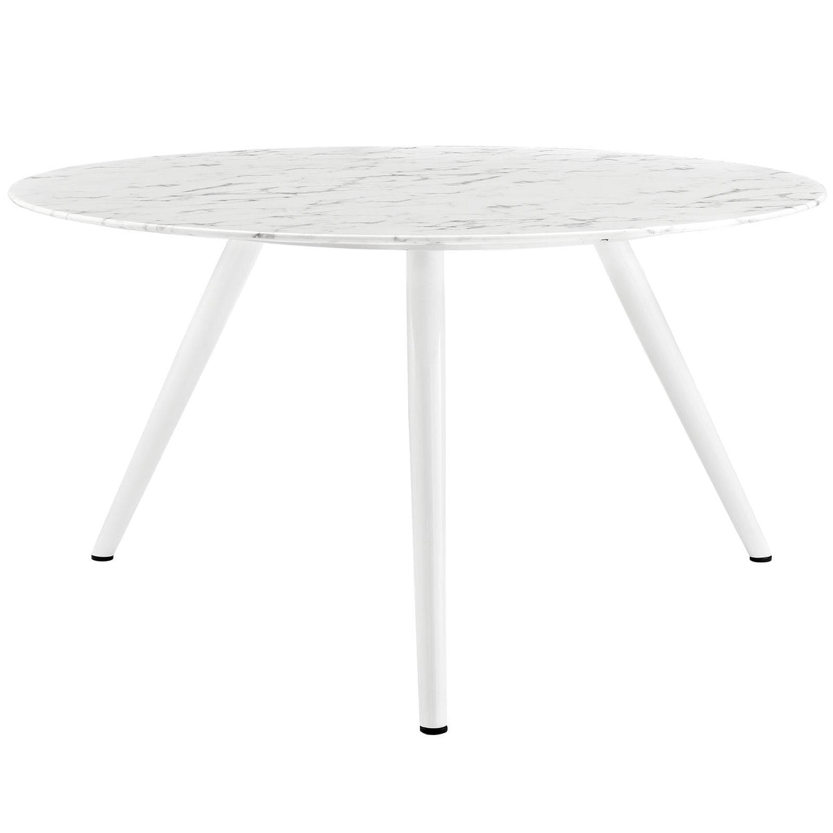 Modway Furniture Modern Lippa 54" Round Artificial Marble Dining Table with Tripod Base - EEI-2526