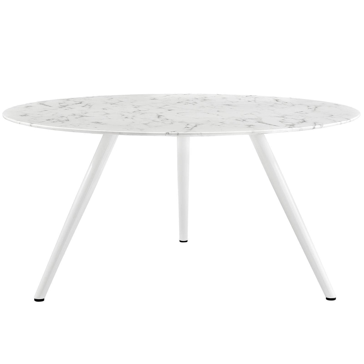 Modway Furniture Modern Lippa 60" Round Artificial Marble Dining Table with Tripod Base - EEI-2527