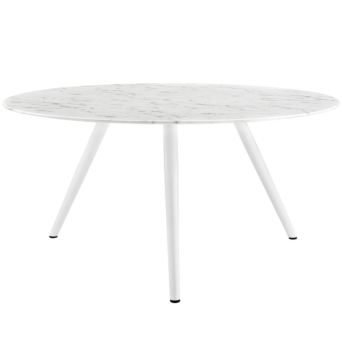 Modway Furniture Modern Lippa 60" Round Artificial Marble Dining Table with Tripod Base - EEI-2527