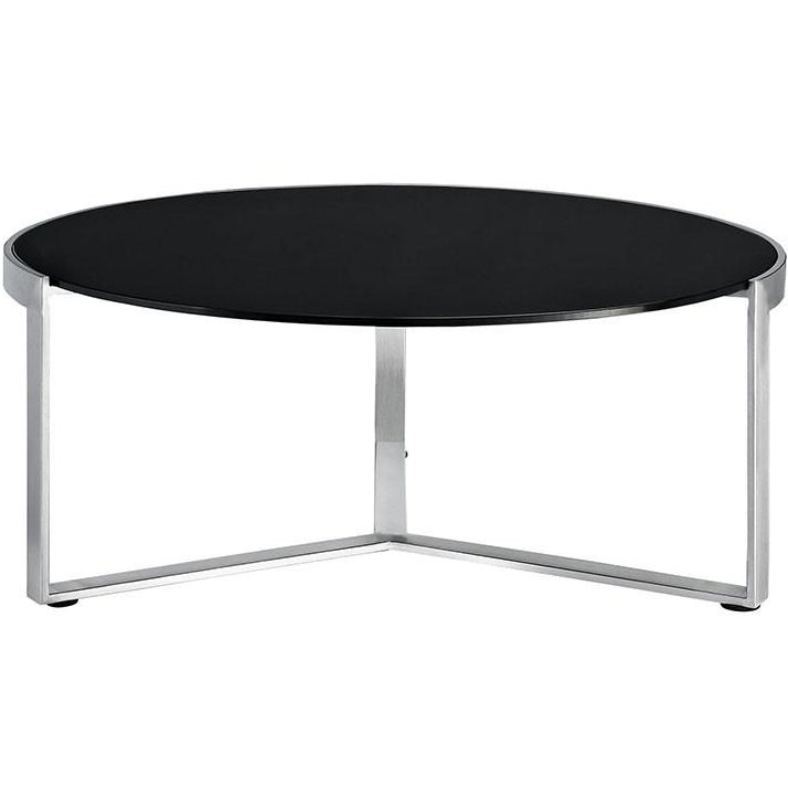 Modway Furniture Modern Round Disk Coffee Table in Black EEI-256-BLK-Minimal & Modern