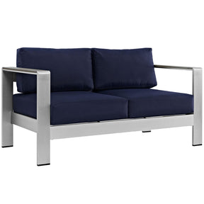 Modway Furniture Modern Shore 4 Piece Outdoor Patio Aluminum Sectional Sofa Set - EEI-2567