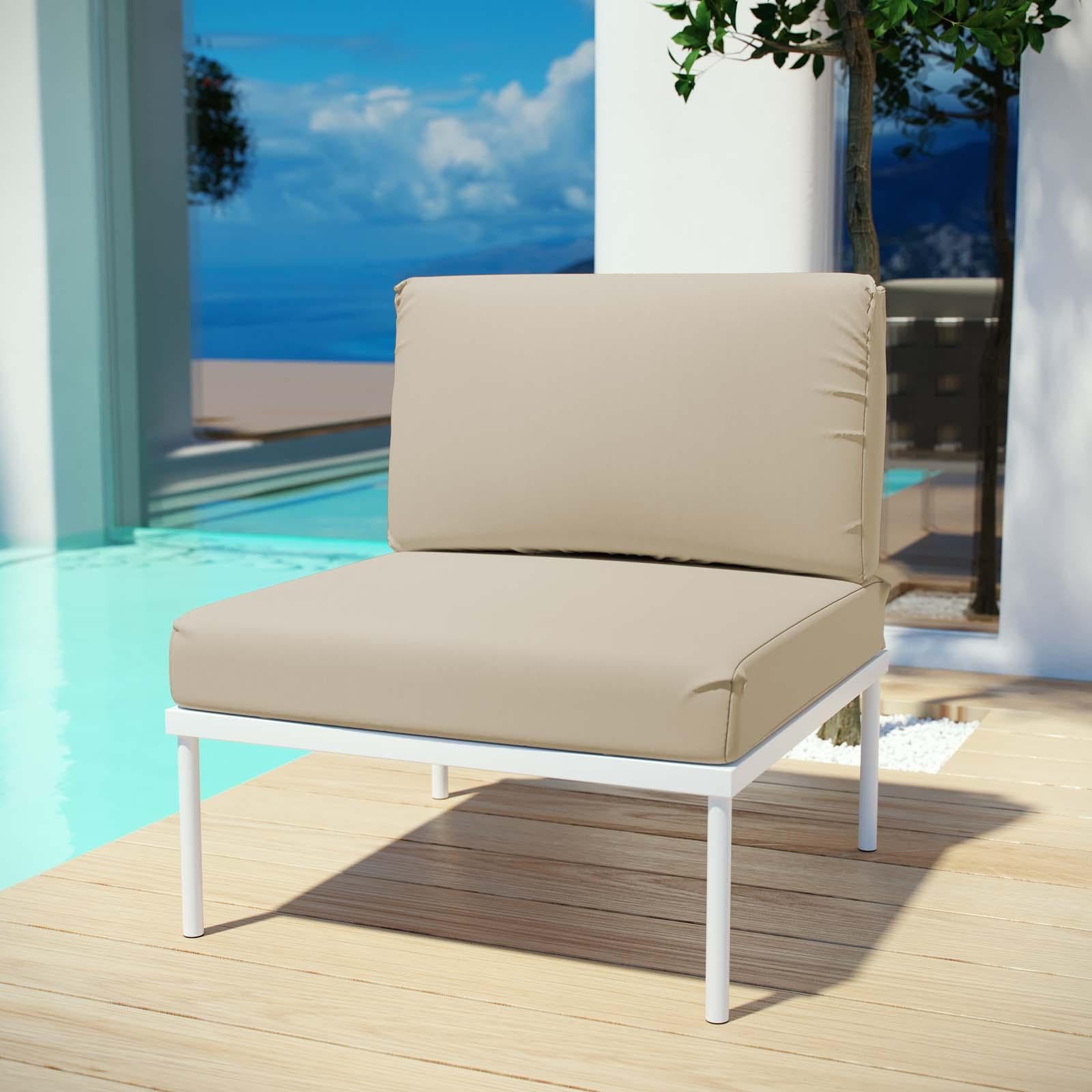Modway Furniture Modern Harmony Armless Outdoor Patio Aluminum Chair - EEI-2600