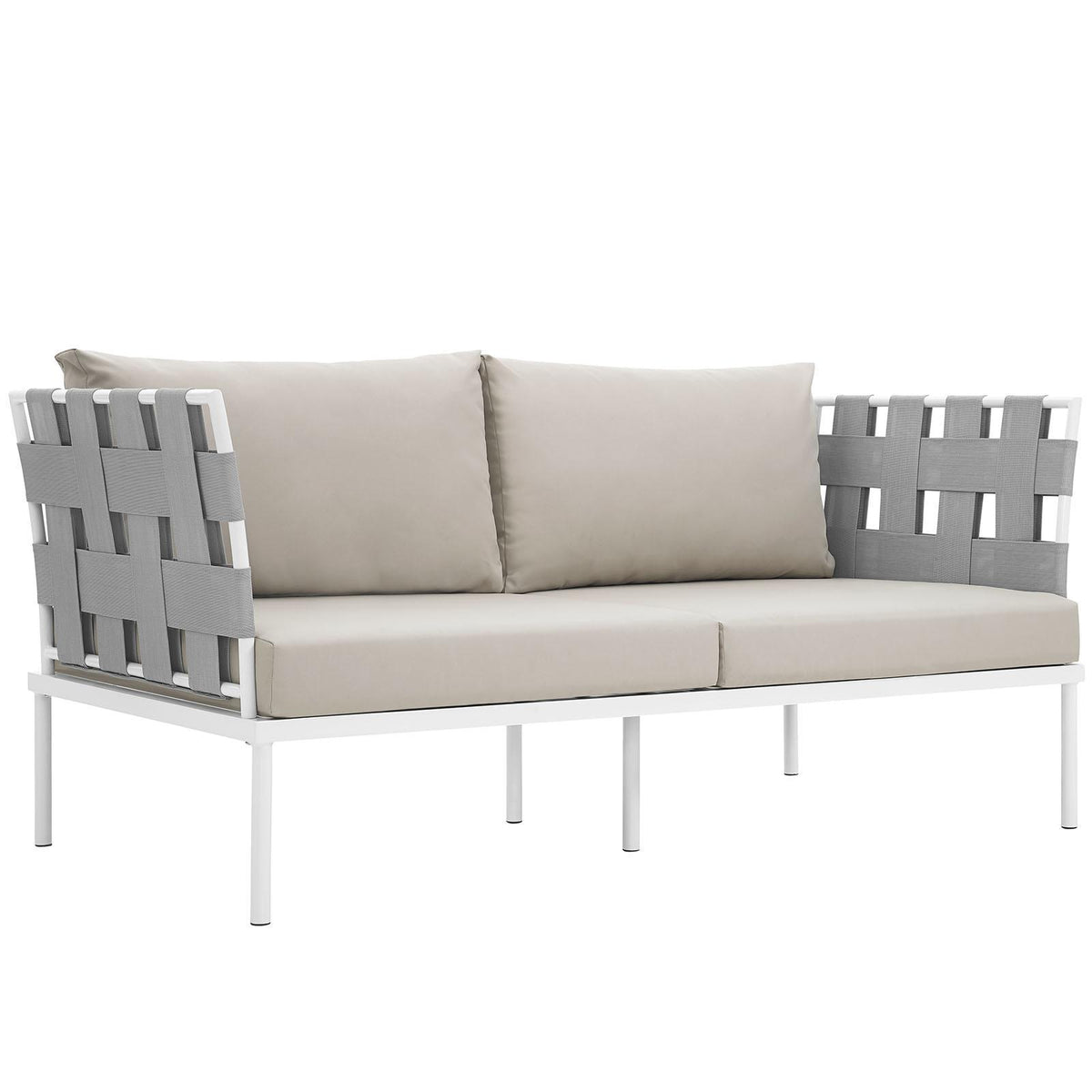 Modway Furniture Modern Harmony Outdoor Patio Aluminum Loveseat - EEI-2603