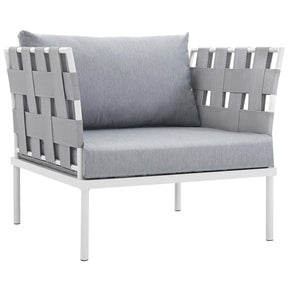 Modway Furniture Modern Harmony 6 Piece Outdoor Patio Aluminum Sectional Sofa Set - EEI-2626