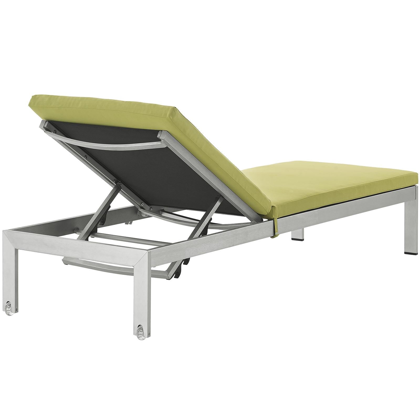 Modway Furniture Modern Shore Outdoor Patio Aluminum Chaise with Cushions - EEI-2660