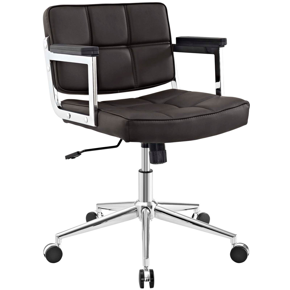 Modway Furniture Modern Portray Mid Back Upholstered Vinyl Office Chair - EEI-2686-Minimal & Modern