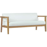 Modway Furniture Modern Bayport Outdoor Patio Teak Loveseat - EEI-2696-Minimal & Modern