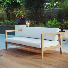 Modway Furniture Modern Bayport Outdoor Patio Teak Sofa - EEI-2696