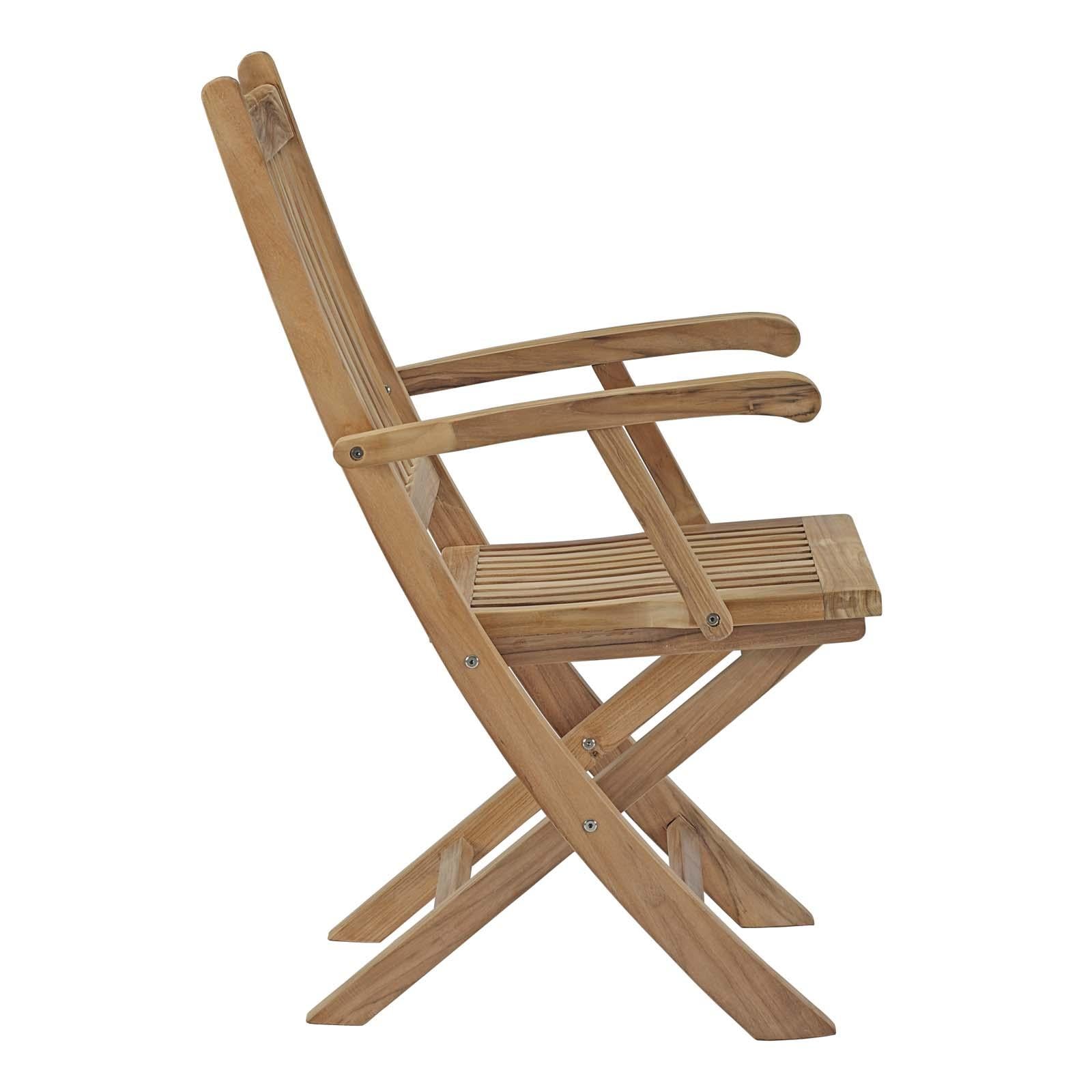Modway Furniture Modern Marina Outdoor Patio Teak Folding Chair - EEI-2703