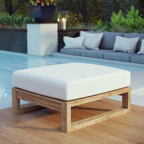 Modway Furniture Modern Upland Outdoor Patio Teak Ottoman - EEI-2708